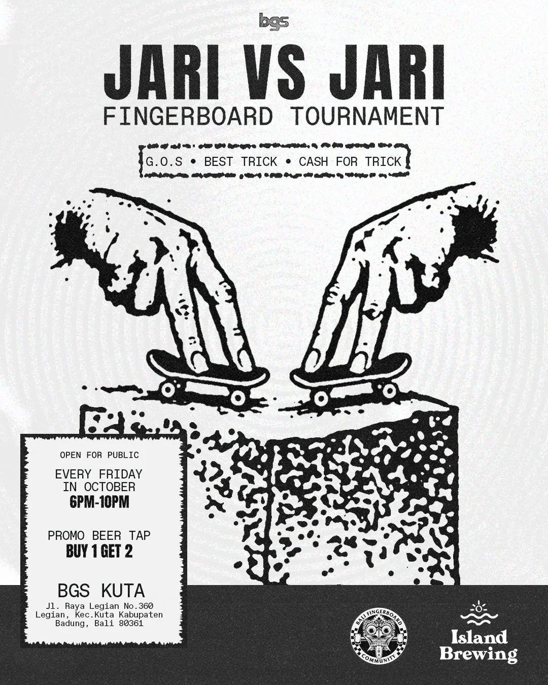 Jari vs Jari Fingerboard Tournament at BGS Kuta