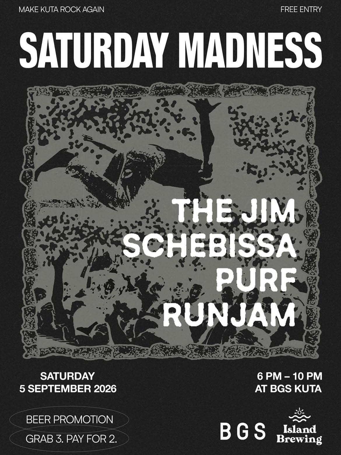 Saturday Madness at BGS Kuta Brings Four Live Bands on September 5